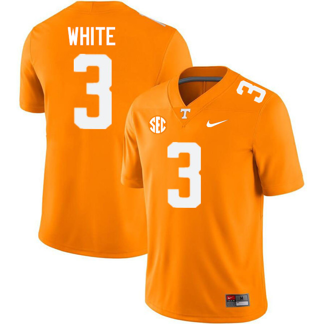 Squirrel White Tennessee Jersey,Tennessee Volunteers #3 Squirrel White College Jersey-Orange